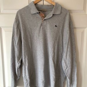 Vintage Burberry London Long-Sleeve Polo Shirt - XXL